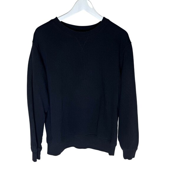 Richer Poorer Men's Black Crew Neck Sweatshirt, Elevated Basic, Size Medium - Picture 1 of 5